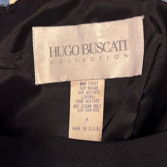 Vintage Hugo Buscati Sleeveless Little Black Dress Size 4 - Picture 8 of 8